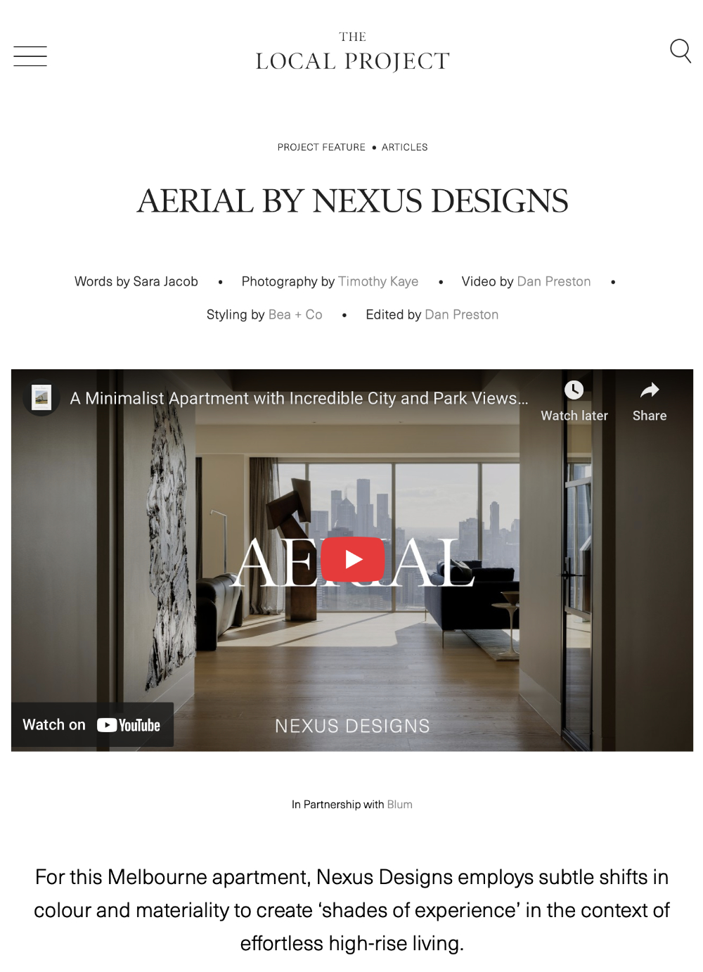 The Local Project – St Kilda Road