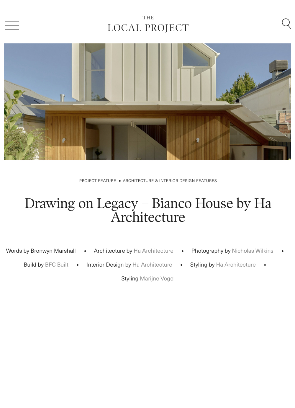 The Local Project – Bianco House