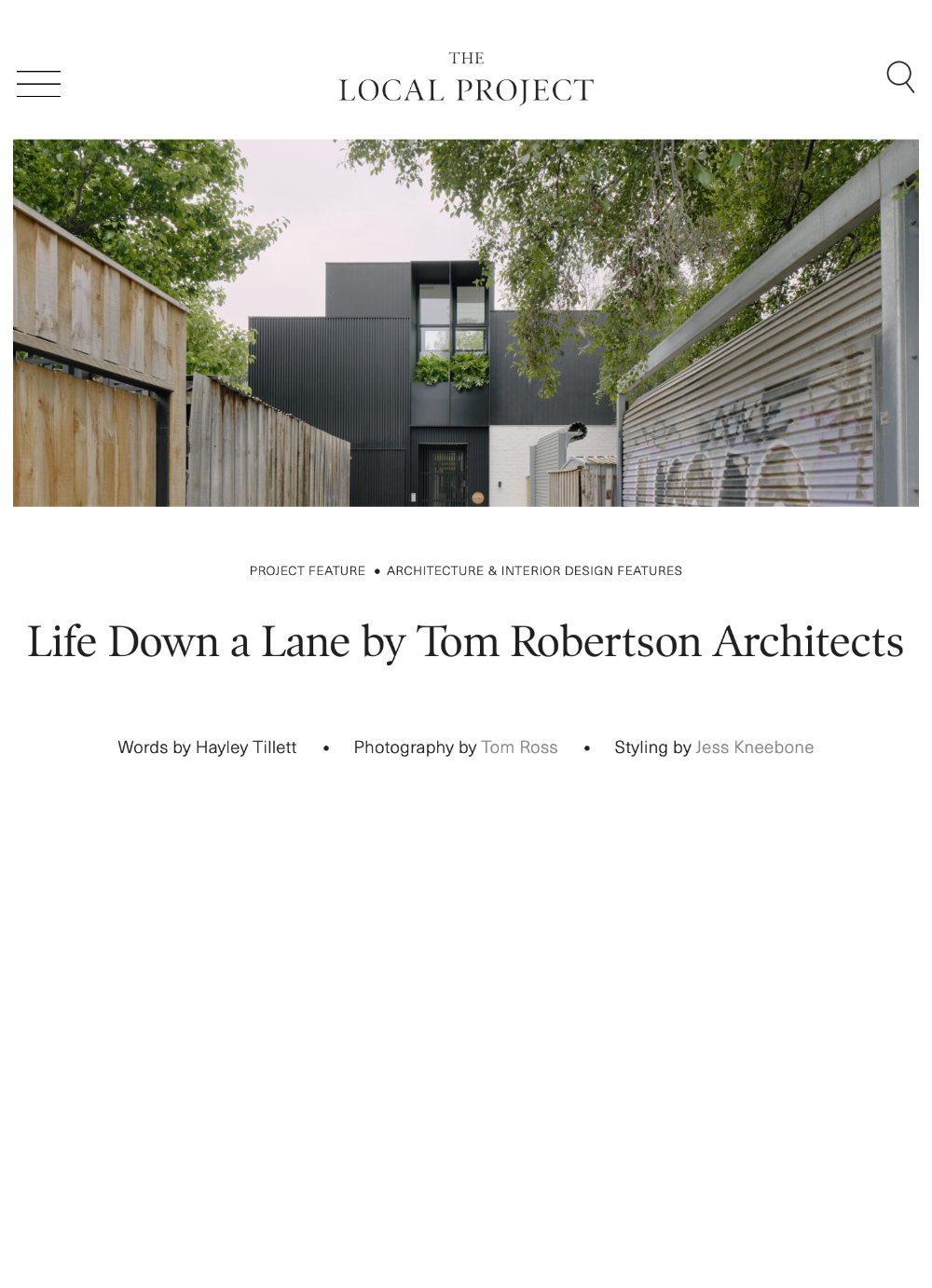 The Local Project – Life Down a Lane